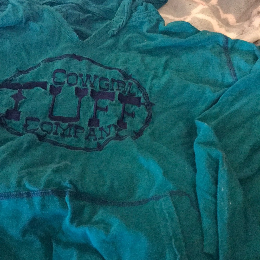 Cowgirl tuff company pull over sweatshirt